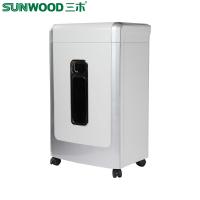 三木（SUNWOOD）SD9681办公家用碎纸机 静音电动文件粉碎机 单次碎12张 白色 