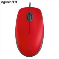 罗技（Logitech） M110 有线鼠标 对称鼠标 办公笔记本鼠标 电脑游戏男女通用 红色