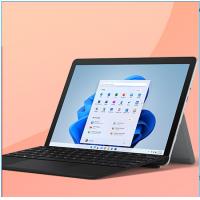 微软Surface Go 3 4G+64G 李现同款 二合一平板电脑 亮铂金+典雅黑键盘盖 10.5英寸学生平板 轻薄笔记本