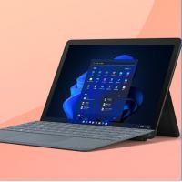 微软Surface Go 3 8G+128G 二合一平板电脑 典雅黑+冰晶蓝键盘盖 10.5英寸人脸识别 学生平板 轻薄笔记本