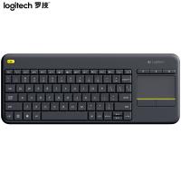 罗技（Logitech）K400 Plus 键盘 无线键盘 办公键盘 带触摸板 优联 黑色 带无线2.4G接收器